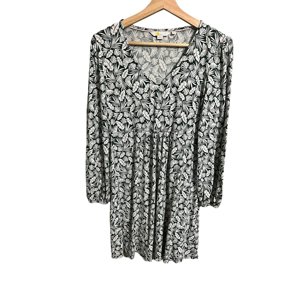 Boden Tropical Leaf Print Dress  8